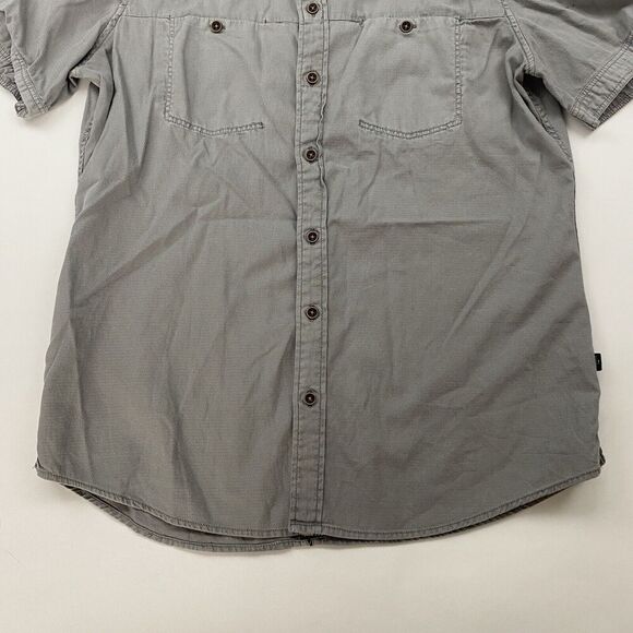 Engbers Regular Fit Gray Short Sleeve Button Up Shirt Size M 39/40 100% Cotton - Picture 5 of 13